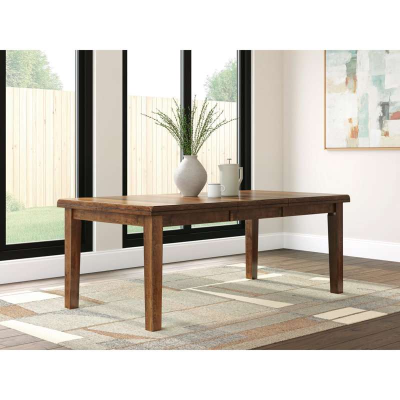 Ekkard Extendable Four Leg Base Dining Set, 5 Pieces: Table, 4 Chairs