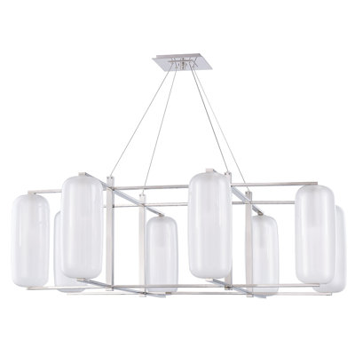 Lustre géométrique unique à 8 lumières Pebble