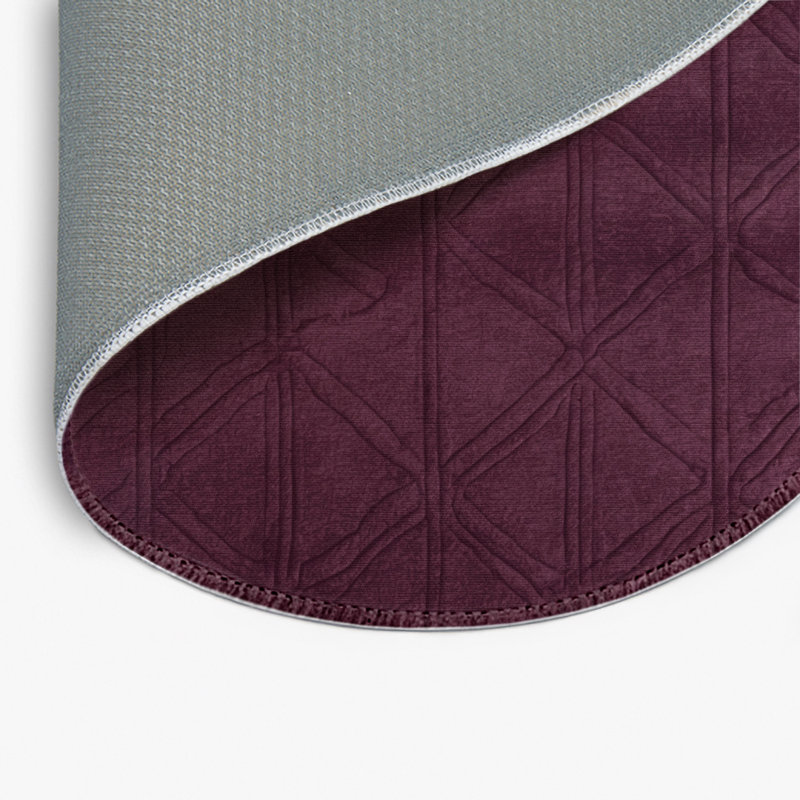 Tapis rouge intérieur et extérieur Trellis, Rond 5 pi