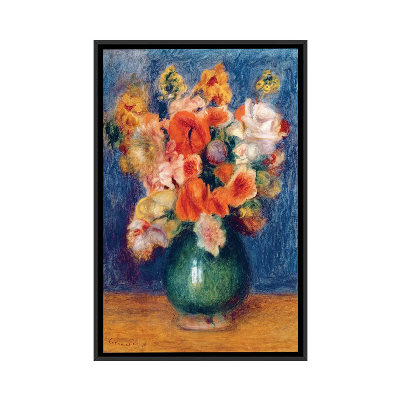 « bouquet, c. 1900 » par pierre-auguste renoir, impression sur toile, H 26 po x l 18 po x P 1,5 po, Toile avec cadre noir