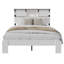 Cadre de lit en bois de ferme avec tête de lit de rangement, cadre de lit grand avec lumières DEL et station de charge, aucun sommier requis, silencieux, blanc-56203064