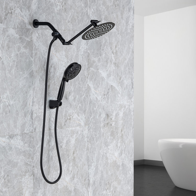 Complete Shower System with Rough in-Valve, Matte Black