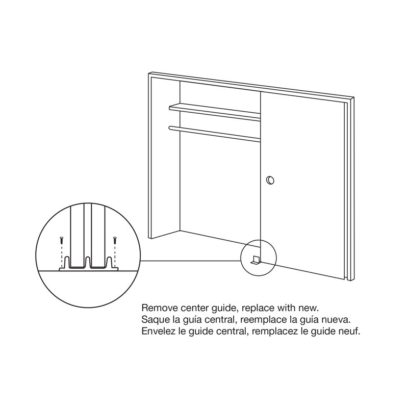 Guide inférieur de porte d'armoire Prime-Line