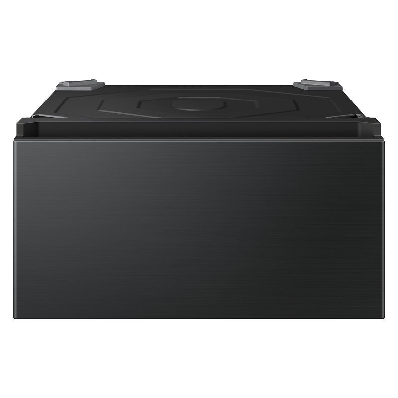 Samsung Bespoke Wide Laundry Pedestal with Storage Drawer, 15" H x 27" W x 30.94" D, Brushed Black