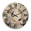 Horloge murale surdimensionnée en bois gris et jaune mosaïque III-577197538