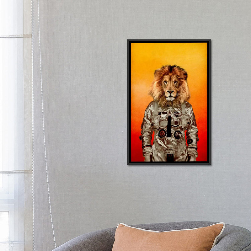 « go flight », impression sur toile tendue, H 26 po x l 18 po x P 1,5 po, Toile avec cadre noir, Pas de tapis