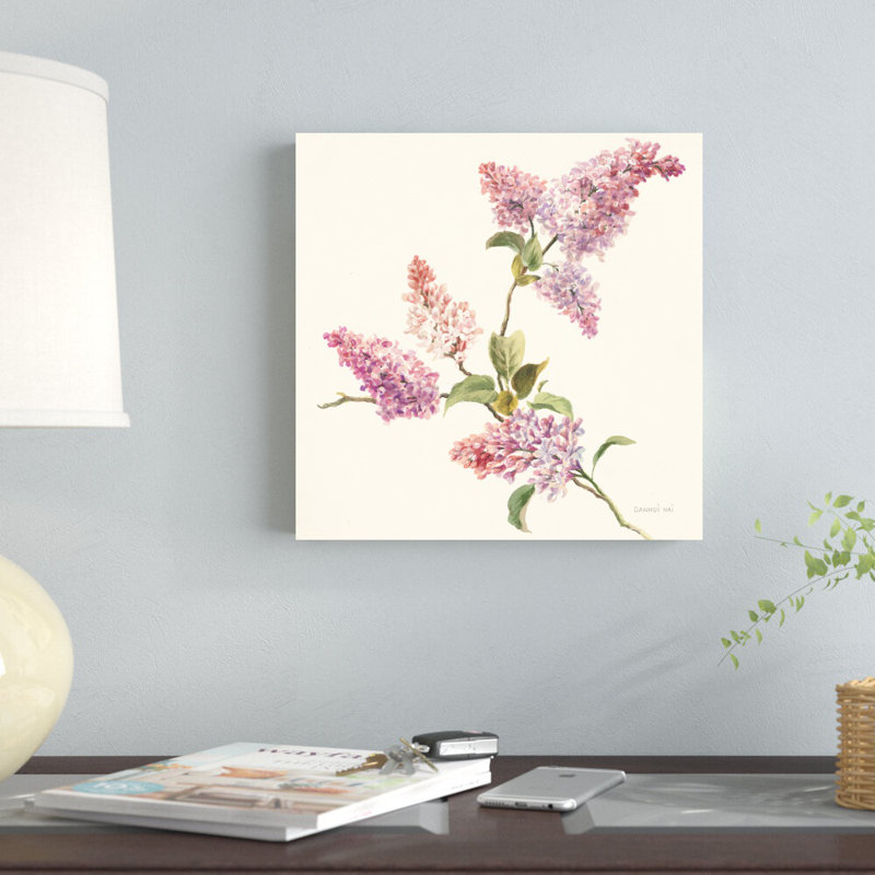 Lilas par Danhui Nai - reproduction d'art sur toile tendue, H 12 po x l 12 po