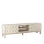 Console multimédia 75 po pour bureau avec 4 tiroirs - Blanc