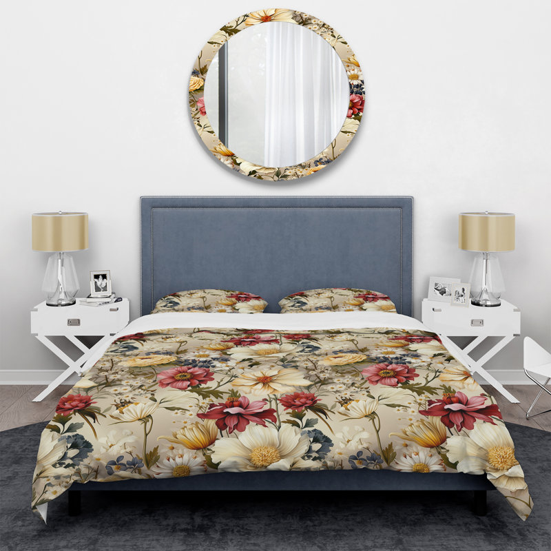 Ensemble de housse de couette Meadow, Housse de couette simple + 1 taie décorative stan