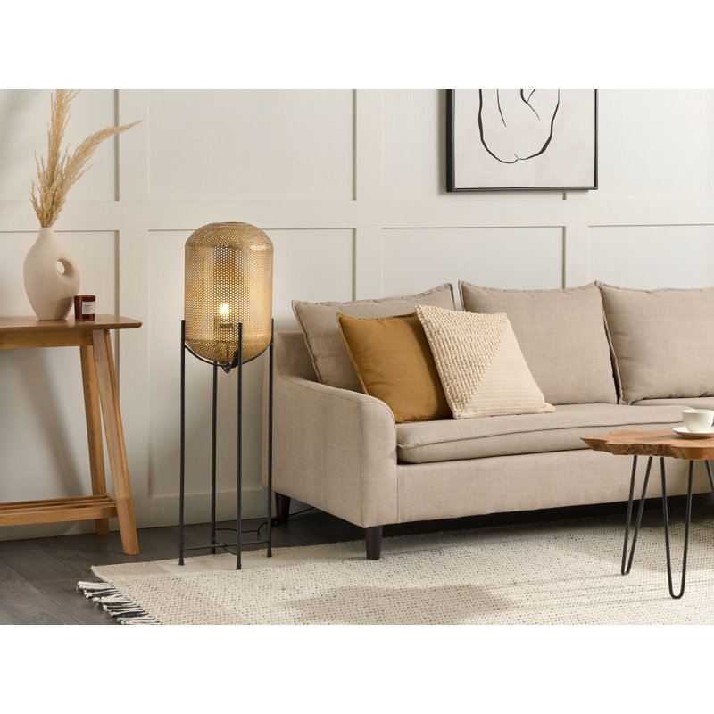 Ahl 107cm Black Column Floor Lamp