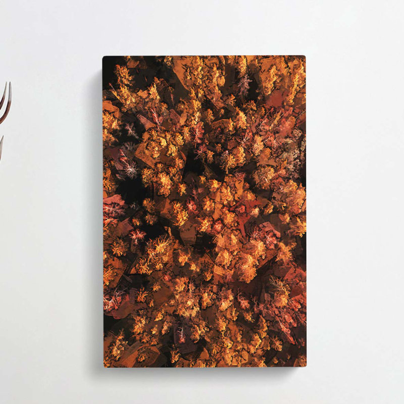 Autumn Forest in Bloom in Abstract - Wrapped Canvas, 50cm H x 35cm W x 3cm D