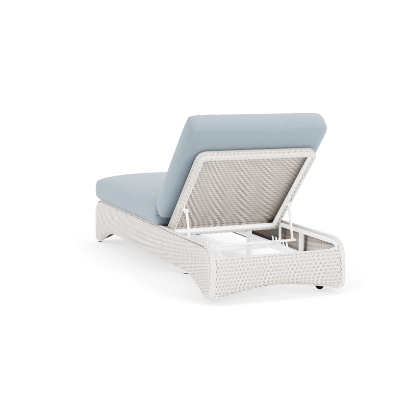 Loom Outdoor Chaise Lounge, White, Unearth Dew