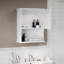 Armoire de rangement murale - Organisateur de cuisine, de garde-manger, de salle de lavage ou de salle de bain avec tablette ouverte - Mobilier de rangement de salle de bain par Lavish Home (Blanc)