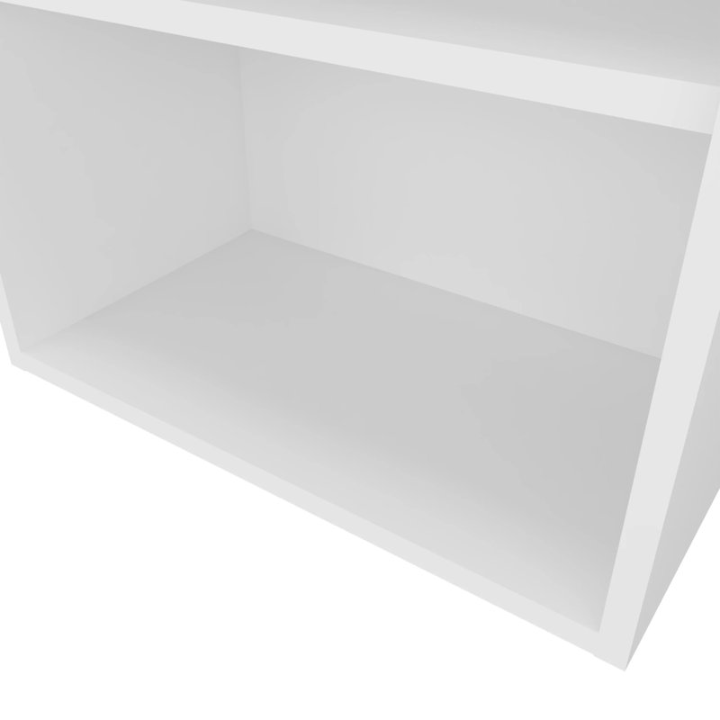 Armoire murale Chinle en mélamine avec rangement ouvert, noir, H 36 po x l 21 po x P 12 po, Blanc