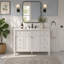 Meuble-lavabo vintage sur pied avec six tiroirs, deux portes et charnières à fermeture en douceur pour le rangement-2127317562