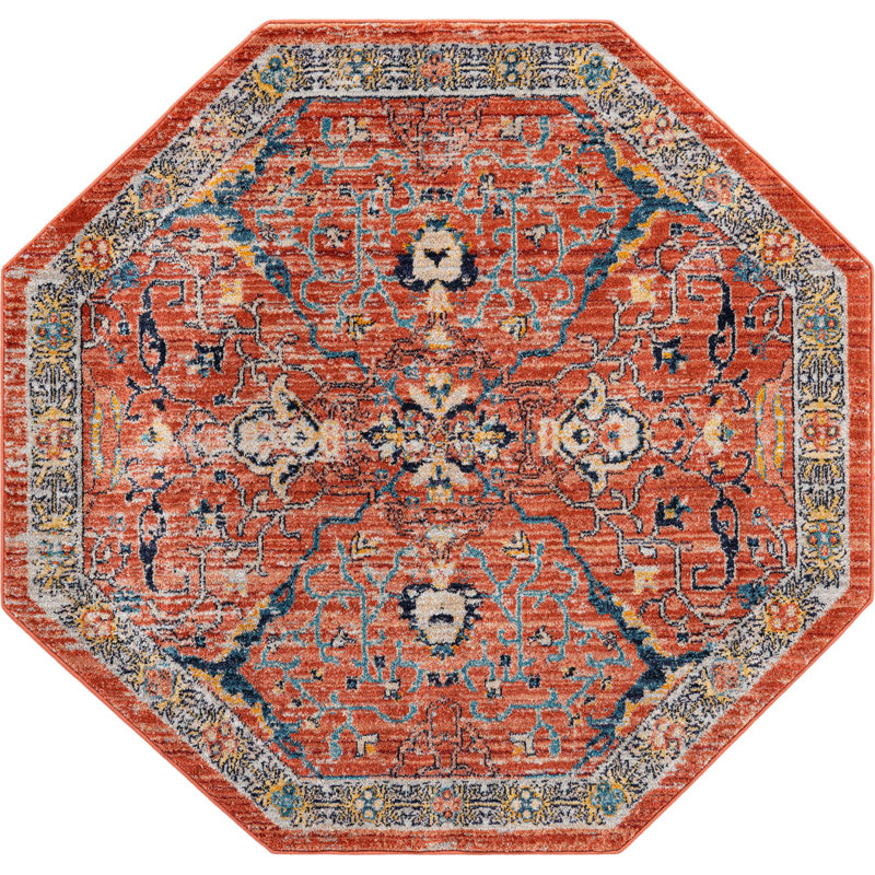 Opel Oriental Indoor Rug, Octagon 5'