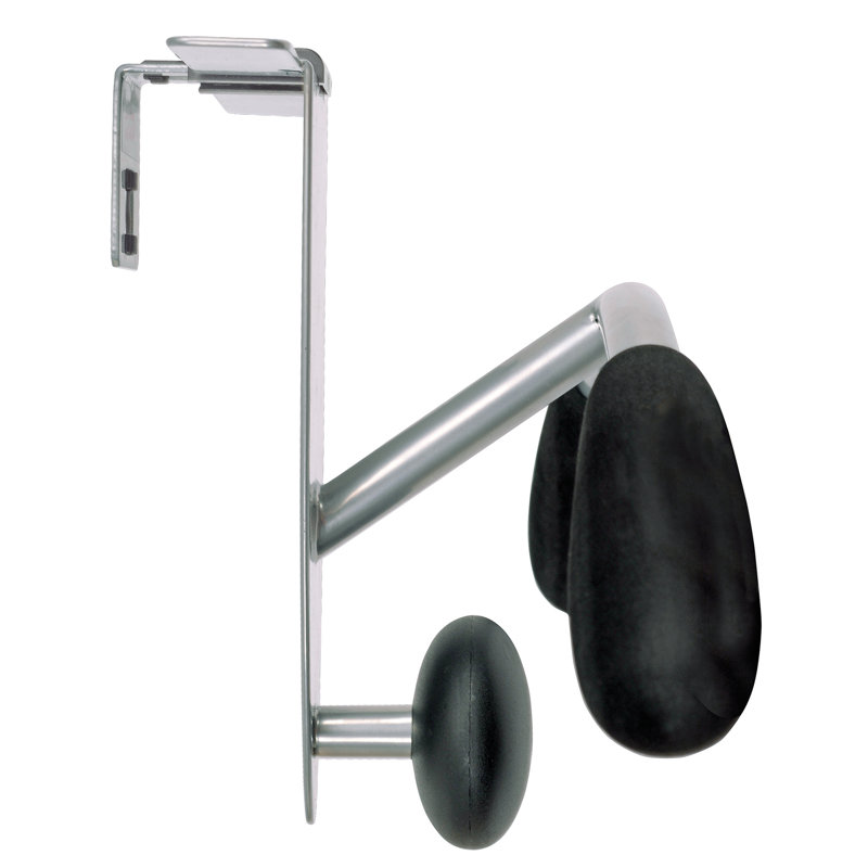 Silver Over the Door Metal and Foam Coat Hook