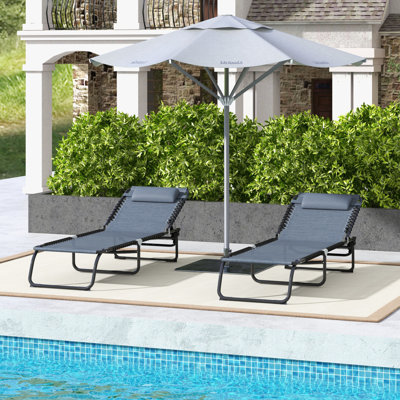 Chaise longue de piscine pliante