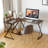L-Shaped Metal Base Computer Desk-980119714