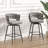 Linen Woven Bar Stool Set Of 2, 360 Swivel Counter Stools With Back And Footrest, Black Legs, Ideal For Kitchen Island And Bar Areas-1501575066