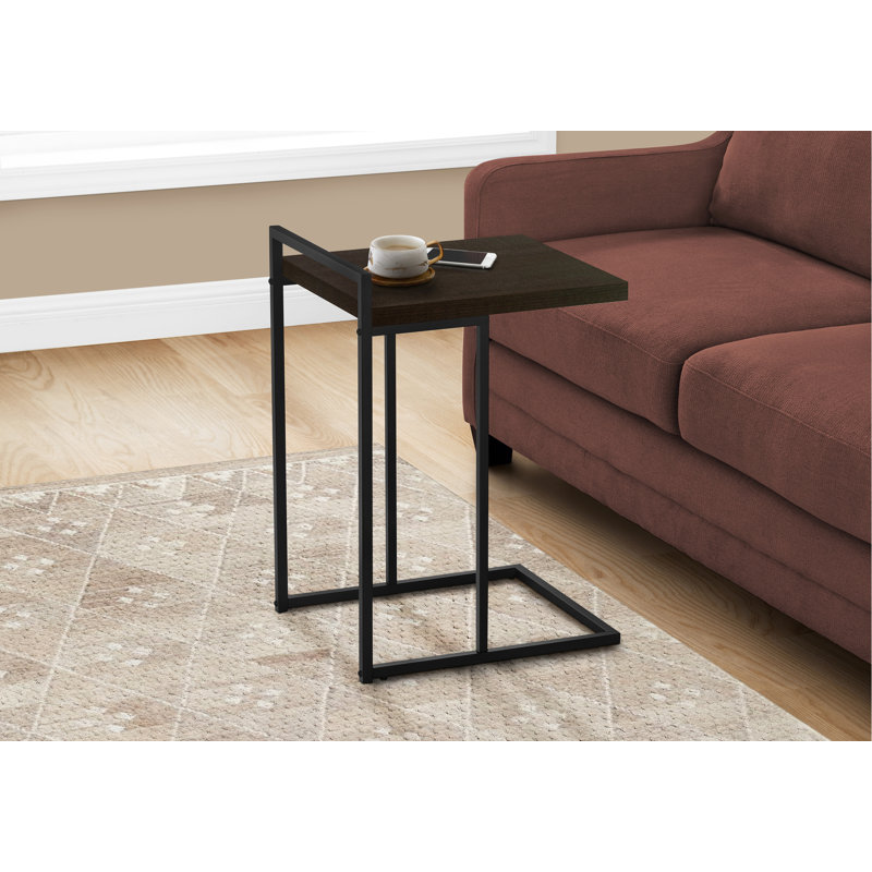 Table d'appoint, petite table en forme de C, table de bout, table d'appoint pour la chambre à coucher, salon, table de bout intérieure pour l'espace de vie