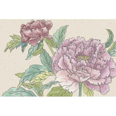 Peony Blooms I - Wrapped Canvas Painting