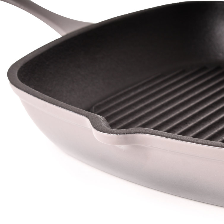 Neo 2pc Cast Iron Set 11 Grill Pan & with Slotted Steak Press