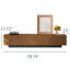 Meuble télé 78,74 po Mid-Century avec placage en bois massif brun et support média avec 4 armoires