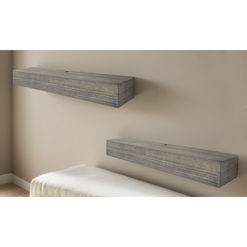 Tablettes flottantes en peuplier, H 6 po x l 36 po x P 4 po