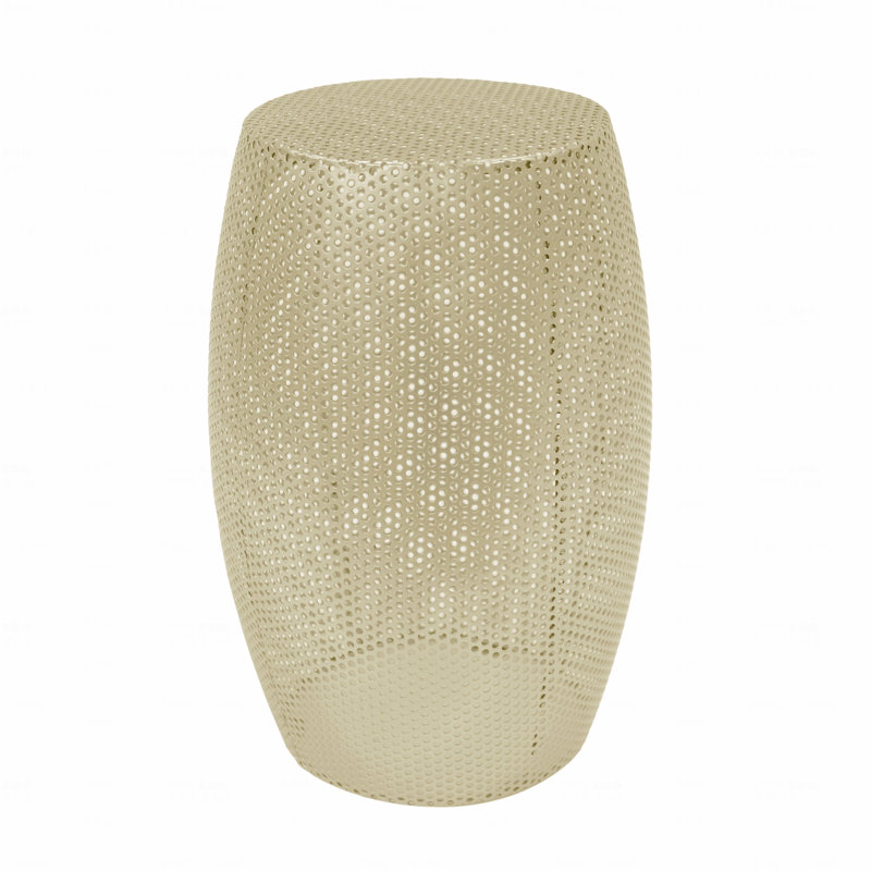 Round Metal Hollow Side Table