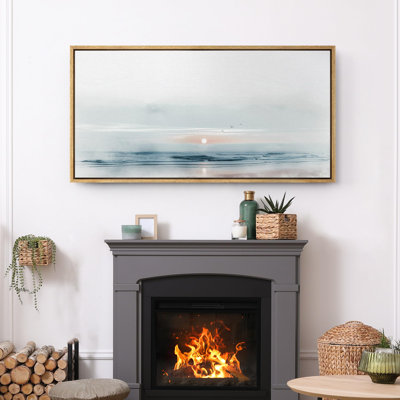 «Coastal Beach Abstract Sunrise Over Rolling Hills», reproduction d'art sur toile