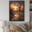 Baobab arbre surréel scène I - arbre baobab, art mural sur toile-97170899-97170902