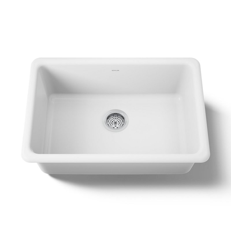 IronTones® Kohler 27" L x 18.75" W Dual Mount Kitchen Sink, White