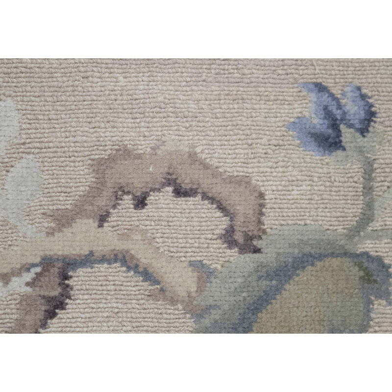 Tapis beige et beige noué à la main de haute qualité