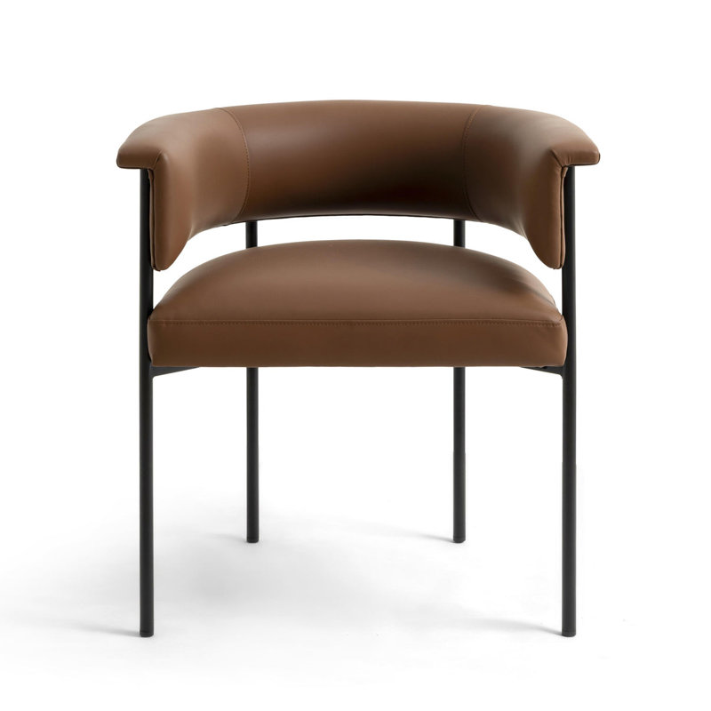 Chaise en cuir Isabella Performance, Brun