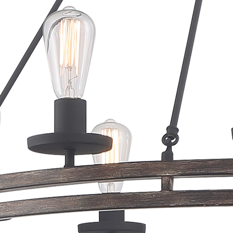 Ivybridge 12 - Light Dimmable Wagon Wheel Chandelier