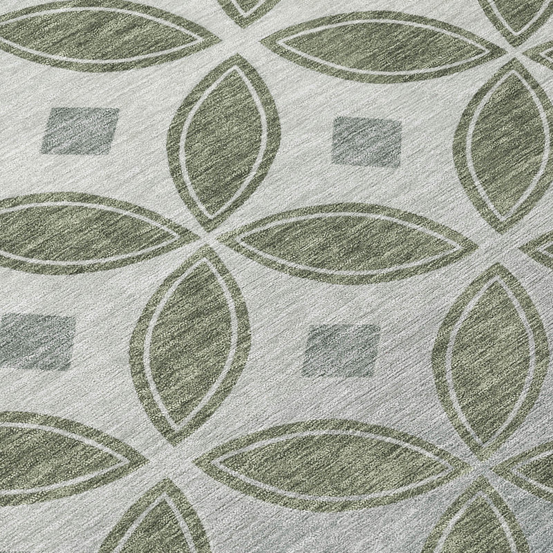 Machine Washable Indoor/Outdoor Lockway ACN2423 Geometric Rug, Rectangle 5' x 7'6"