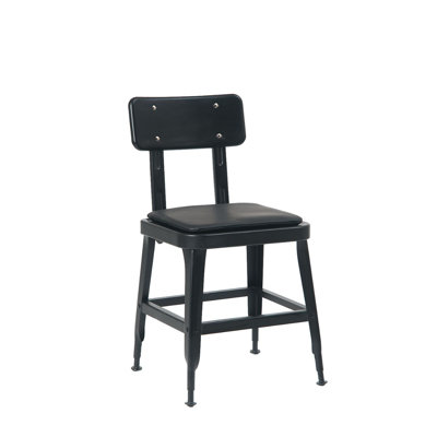 Chaise d’appoint en métal noir