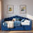 Upholstered Daybed With Adjustable Height Pop Up Trundle, Charging Port And 2 Side Pockets