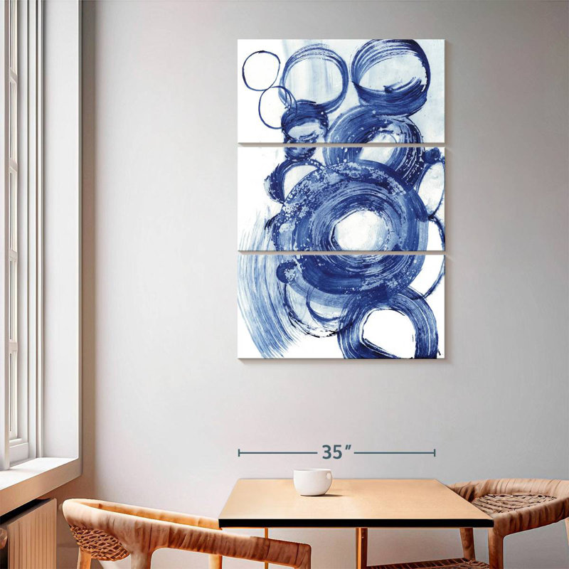 Avery Blue Circle Study II, 65" H x 42" W