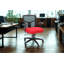 Chaise de bureau en Y avec dossier en filet et accoudoirs réglables, rouge-136577221