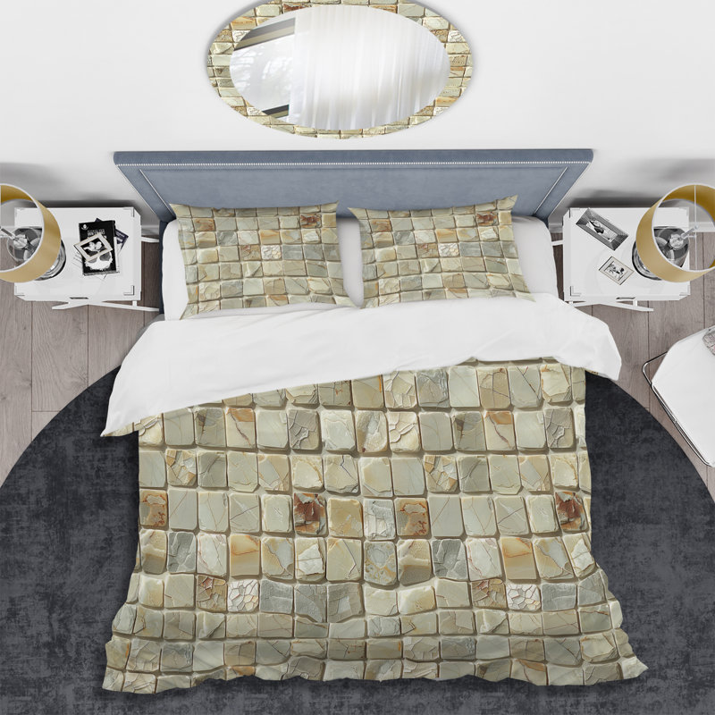 Ensemble de housse de couette Modern, Housse de couette simple et deux taies décorative