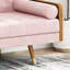 Blush style Mid-Century moderne - l 72,62 po x P 30,5 po x H 32,81 po, et tissu élégant avec ajout de console fonctionnelle