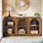 63-Inch Long Farmhouse Wooden Rectangular Entryway Console 3 Tier Storage Sofa Table Behind Couch-323116227