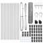 Vidaxl Fence With Posts PVC-Coated Steel-116798123-116798126