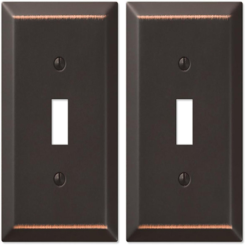 Amerelle Century Aged Bronze 1 gang Metal Toggle Wall Plate 1 pk