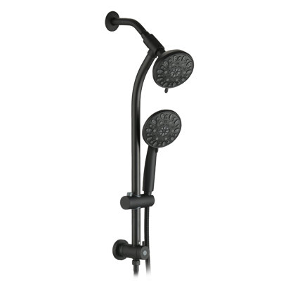 Pomme de douche à glissière combinée à 7 réglages et système de douche à main à deux réglages Slide Spa