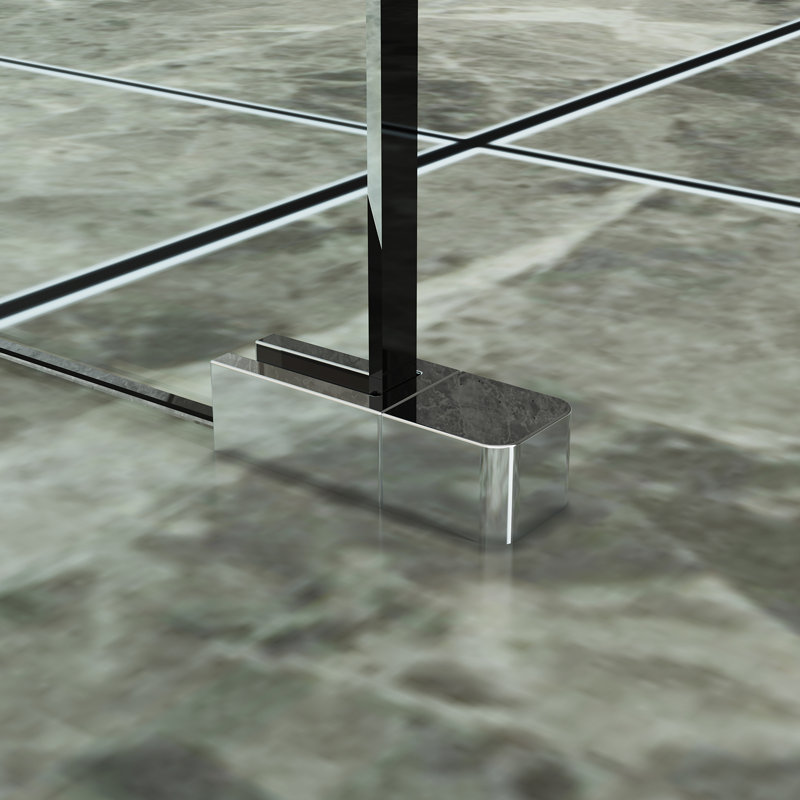 190mm H Framed Shower Door with Clear Glass, 800mm