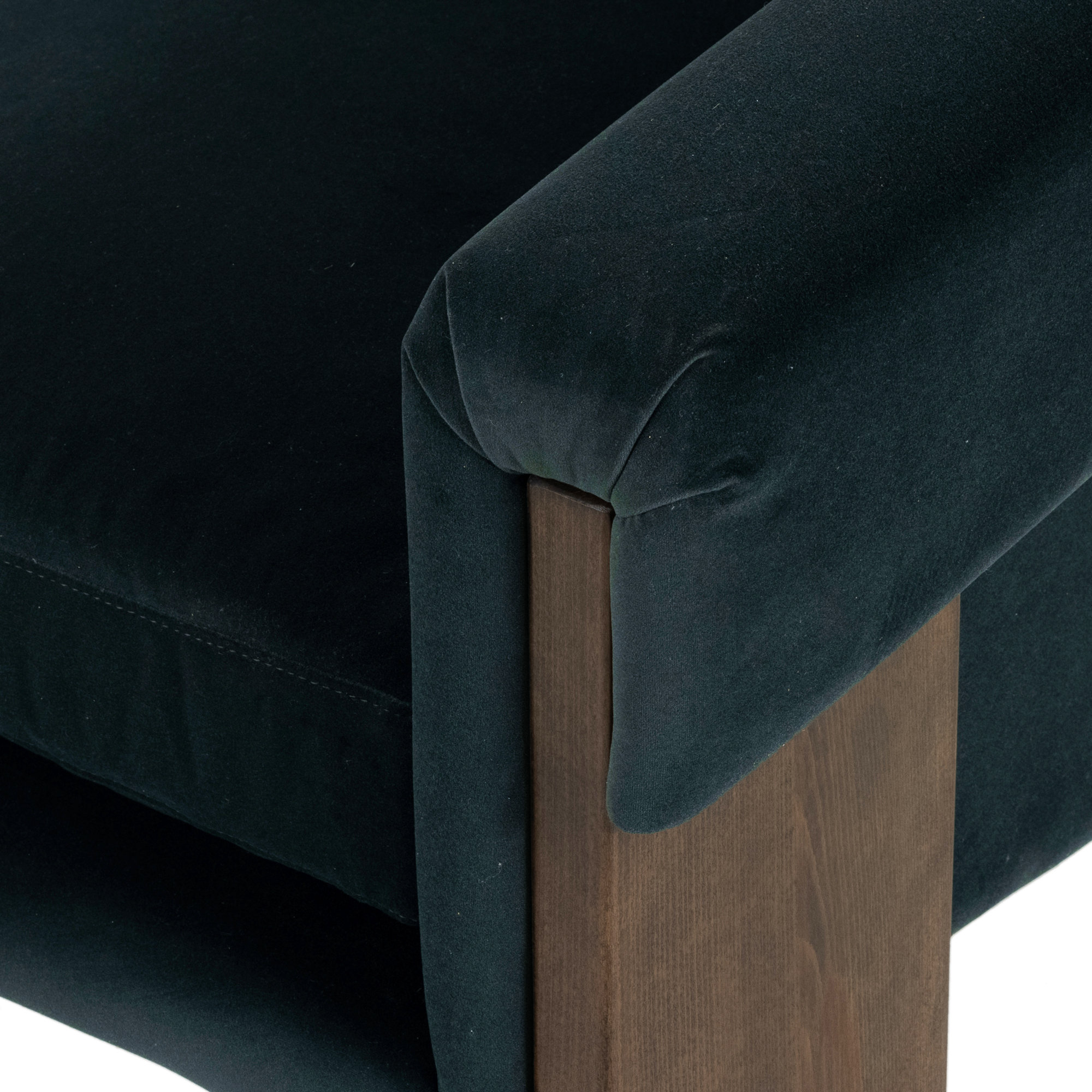 Leather Armchair, Modern Velvet Smoke