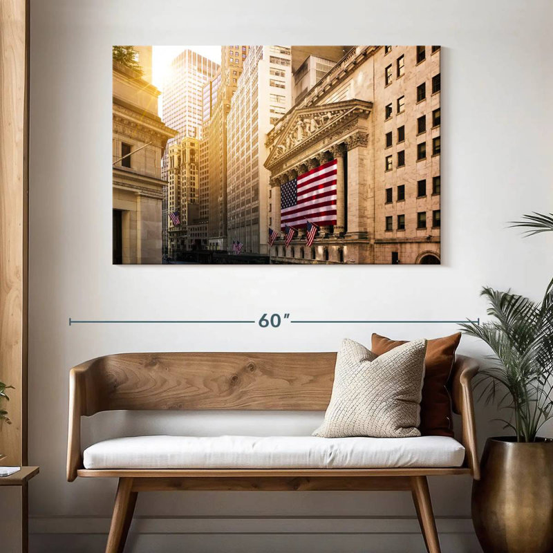 Drapeau américain Harpa Wall Street, H 32 po x l 48 po